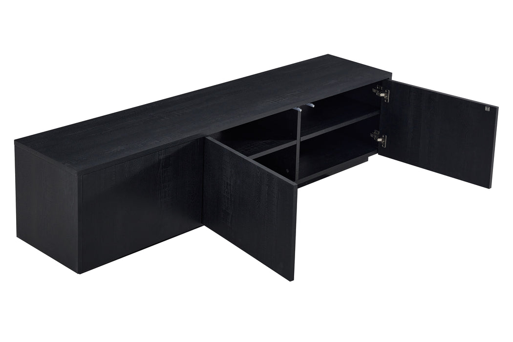 Meuble TV LAMOR Japandi Noir 180CM