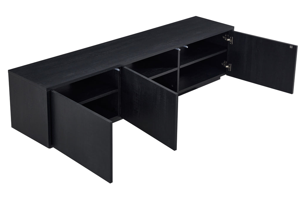 Meuble TV LAMOR Japandi Noir 180CM