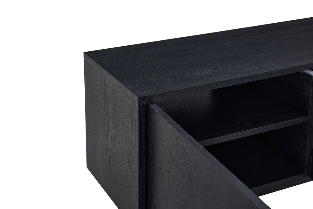 Meuble TV LAMOR Japandi Noir 180CM