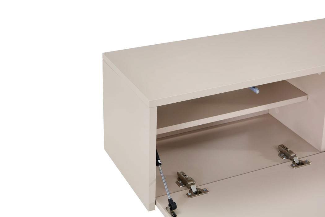 Meuble TV Suspendu Japandi SAUVERN Ivoire 240CM