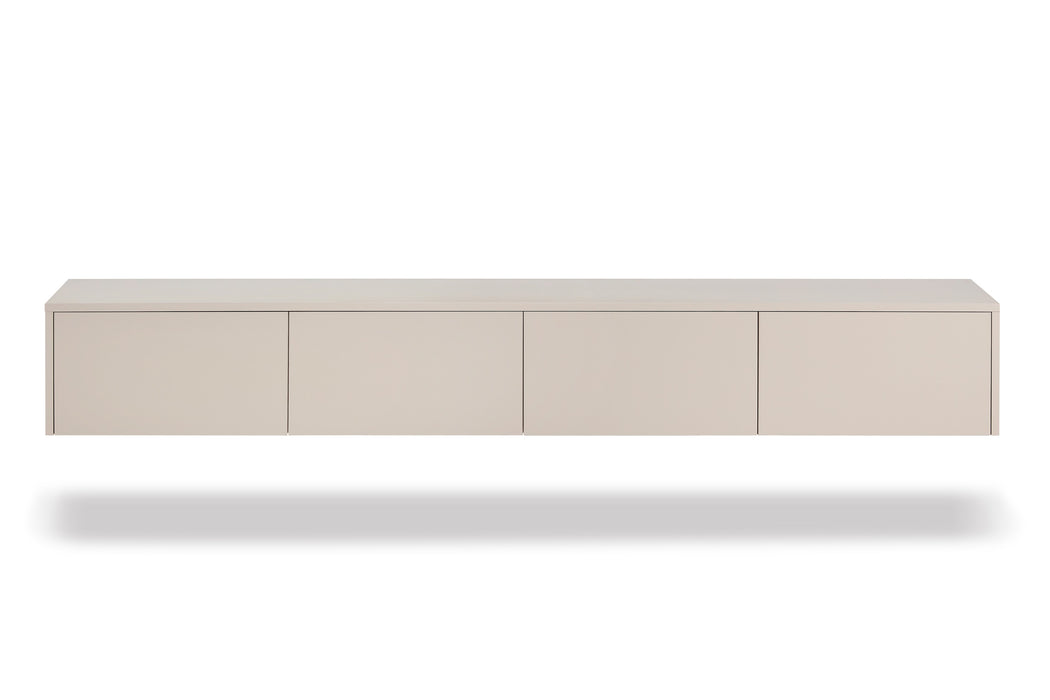 Meuble TV Suspendu Japandi SAUVERN Ivoire 240CM