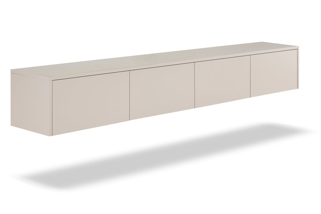 Meuble TV Suspendu Japandi SAUVERN Ivoire 240CM