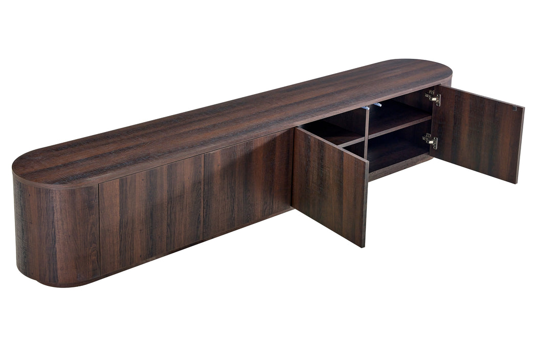 Meuble TV CERNY japandi Noyer 240CM