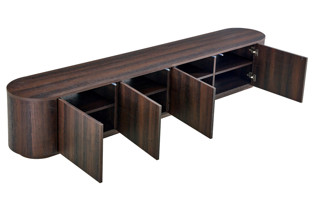 Meuble TV CERNY japandi Noyer 240CM