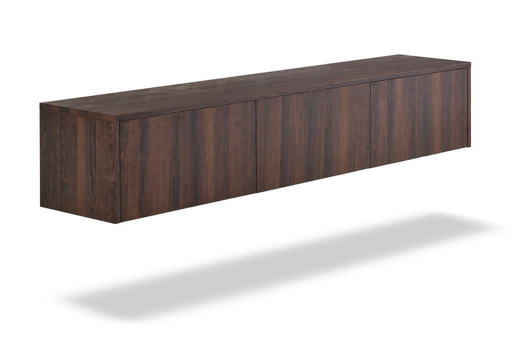 Meuble TV suspendu Japandi VIEUX NOYER 180CM