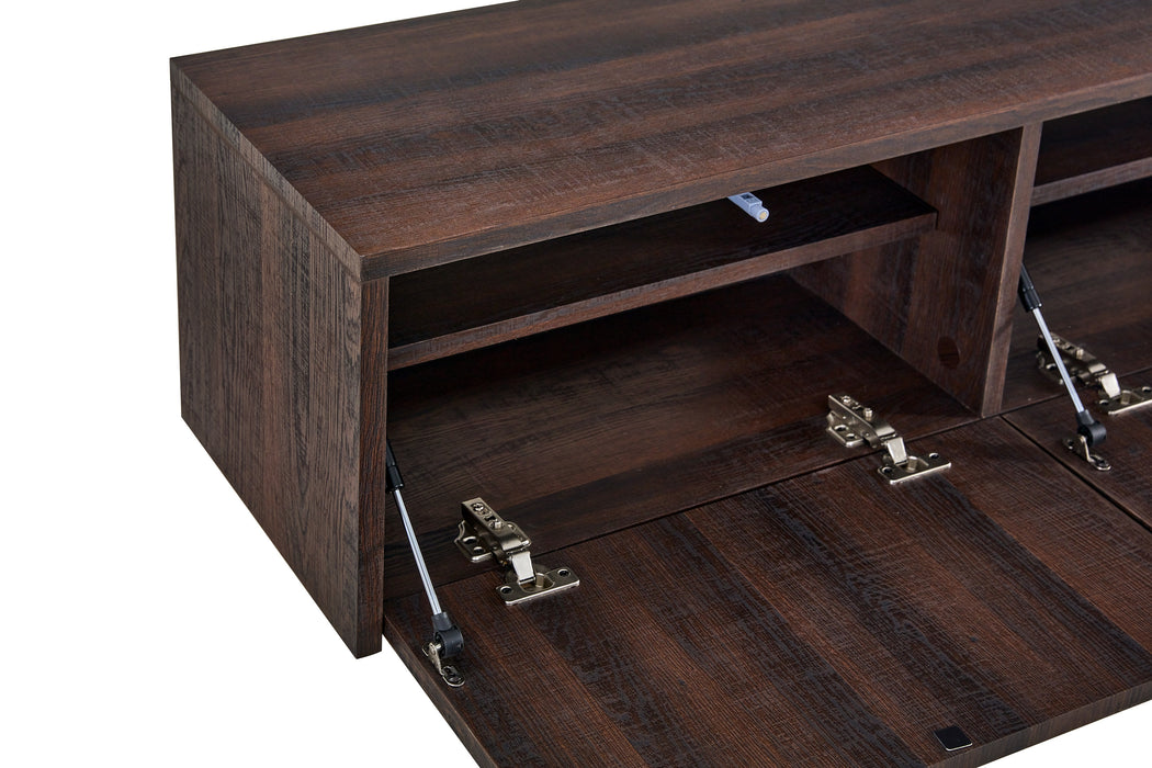 Meuble TV suspendu Japandi VIEUX NOYER 180CM