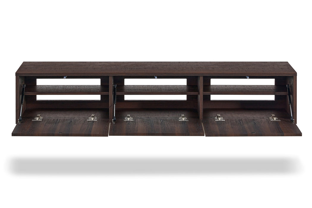 Meuble TV suspendu Japandi VIEUX NOYER 180CM