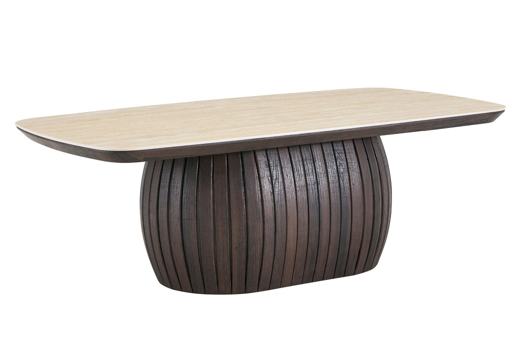 Salontafel LADOUR Keramiek Walnoot 130 cm