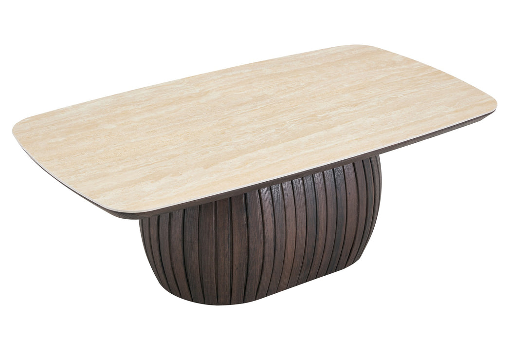 Salontafel LADOUR Keramiek Walnoot 130 cm