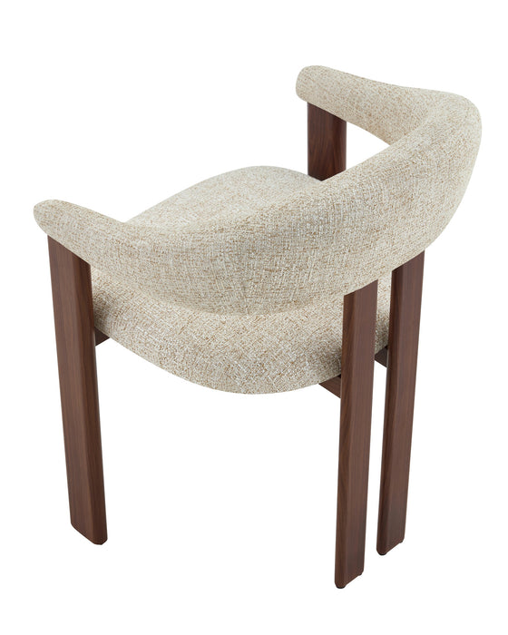 Japandi Esszimmerstuhl MOUZ Leinen Stone Walnuss