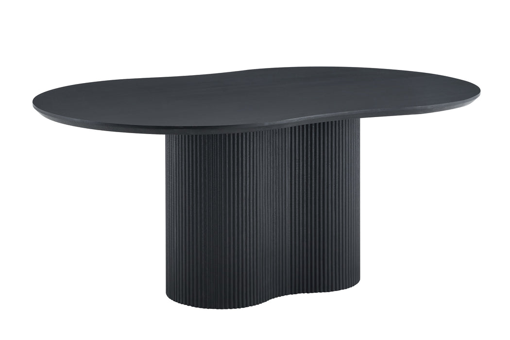 Japandi Eettafel Chivres Zwart 180 cm