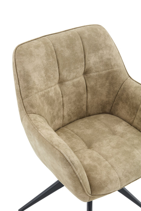 Esszimmerstuhl NIORT Leder Taupe