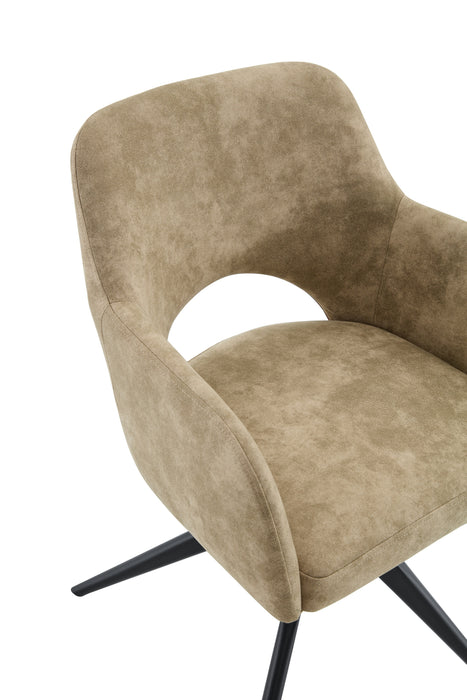 Draaibare Eetkamerstoel Moulin Leer Taupe