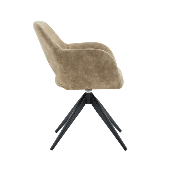 Draaibare Eetkamerstoel Moulin Leer Taupe