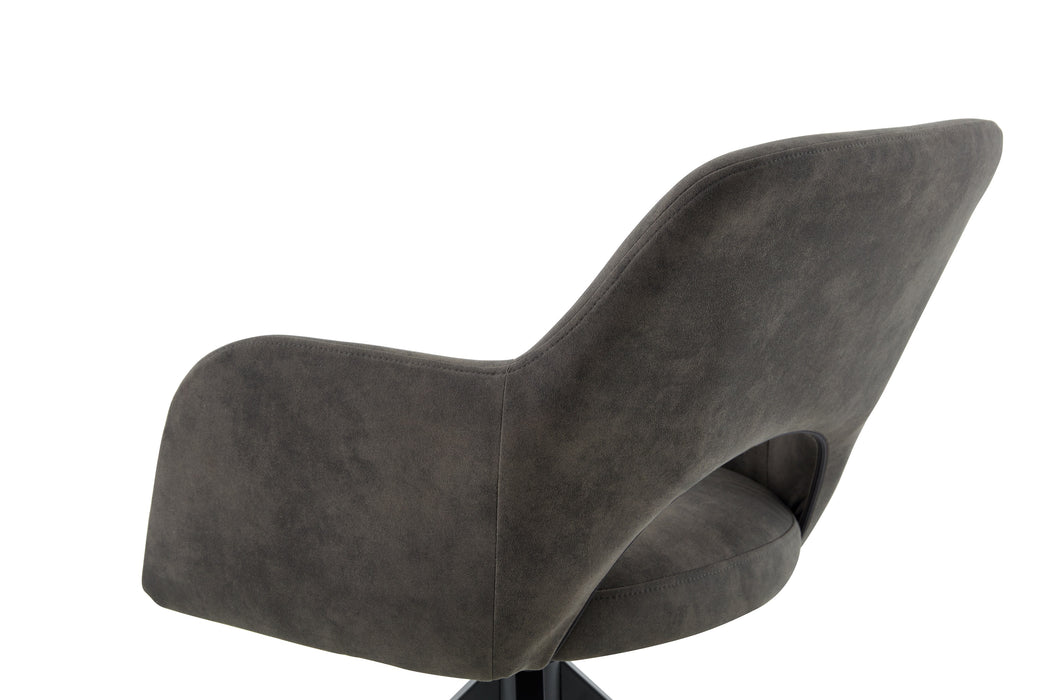 Drehbarer Esszimmerstuhl Moulin Mikrofaserleder Anthrazit
