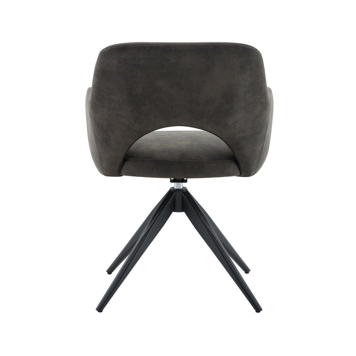 Drehbarer Esszimmerstuhl Moulin Mikrofaserleder Anthrazit