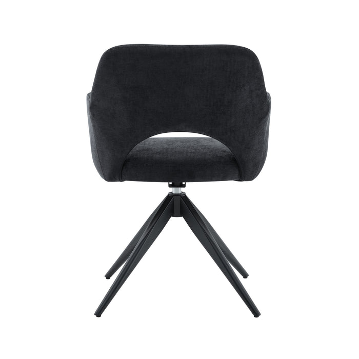 Draaibare Eetkamerstoel Moulin Zwart Linnen