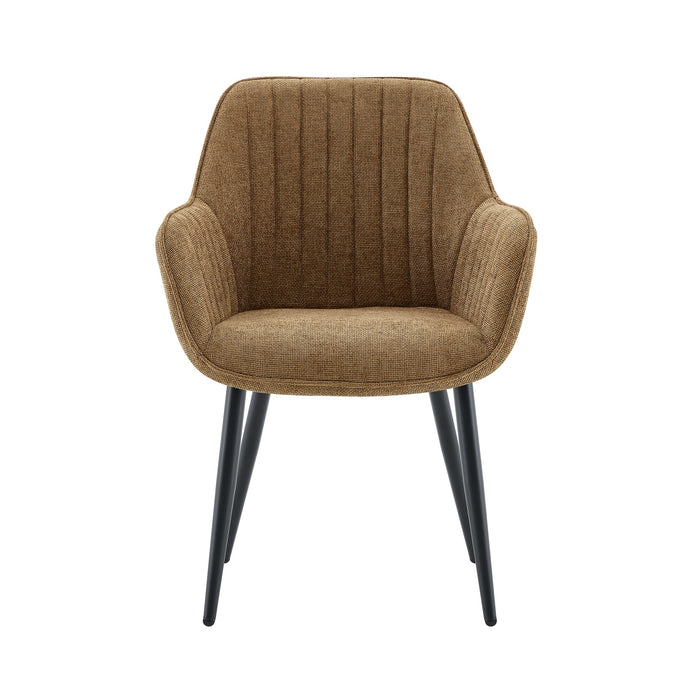 Eetkamerstoel AUTIEN Linnen Bruin