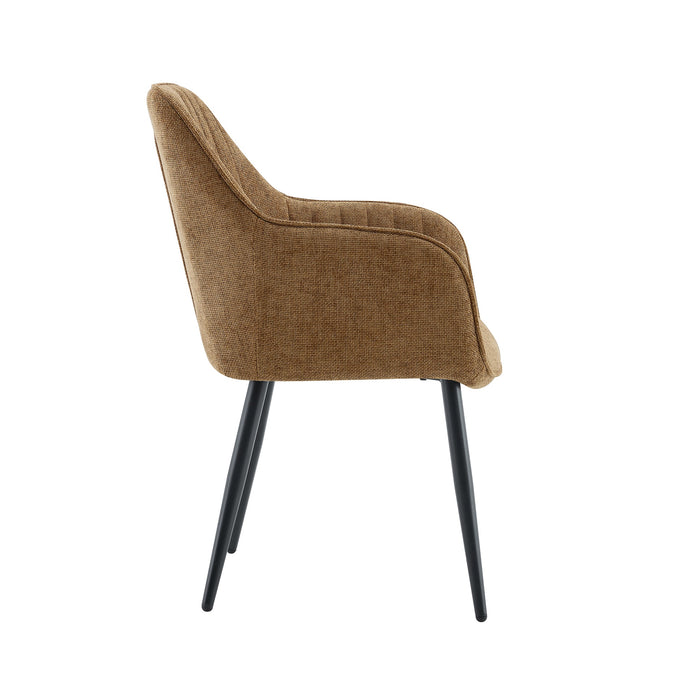 Eetkamerstoel AUTIEN Linnen Bruin