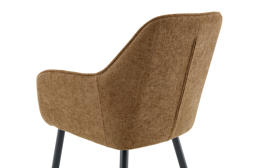 Eetkamerstoel AUTIEN Linnen Bruin