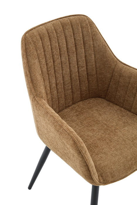 Eetkamerstoel AUTIEN Linnen Bruin