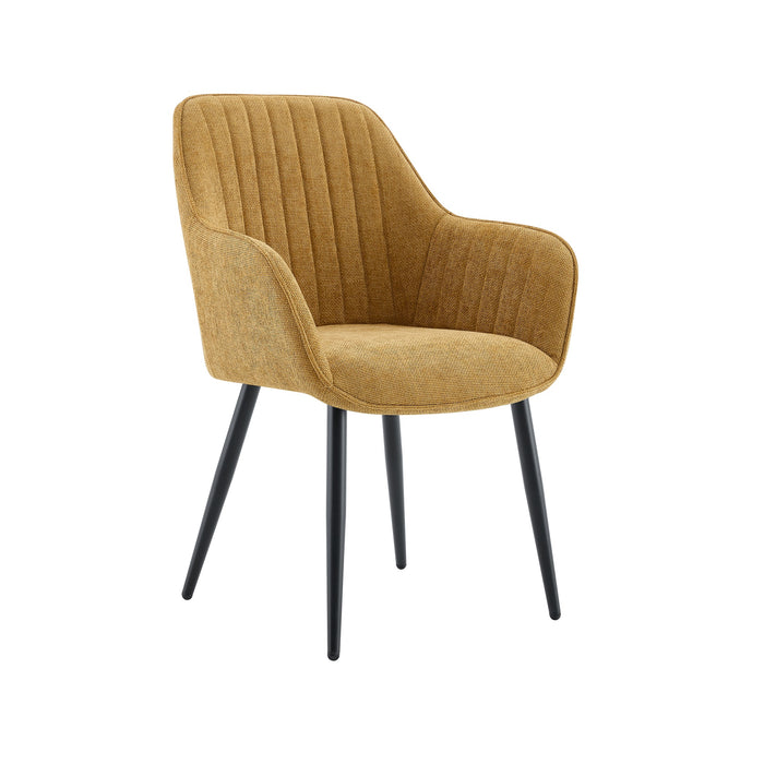 Eetkamerstoel AUTIEN Linnen Okergeel