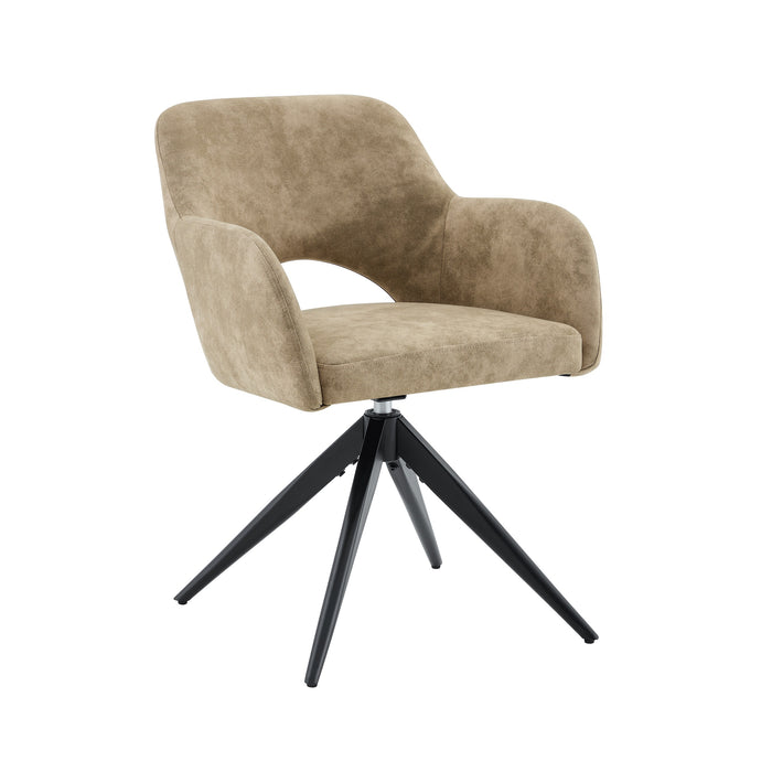 Draaibare Eetkamerstoel Moulin Leer Taupe