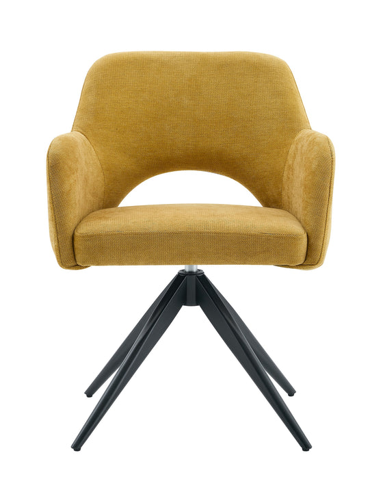 Draaibare Eetkamerstoel Moulin Okergeel Linnen