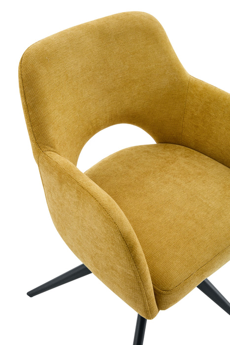 Draaibare Eetkamerstoel Moulin Okergeel Linnen