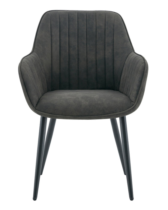 Eetkamerstoel AUTIEN Leer Antraciet