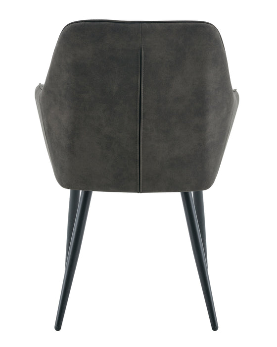 Eetkamerstoel AUTIEN Leer Antraciet