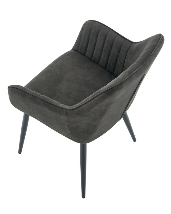 Eetkamerstoel AUTIEN Leer Antraciet