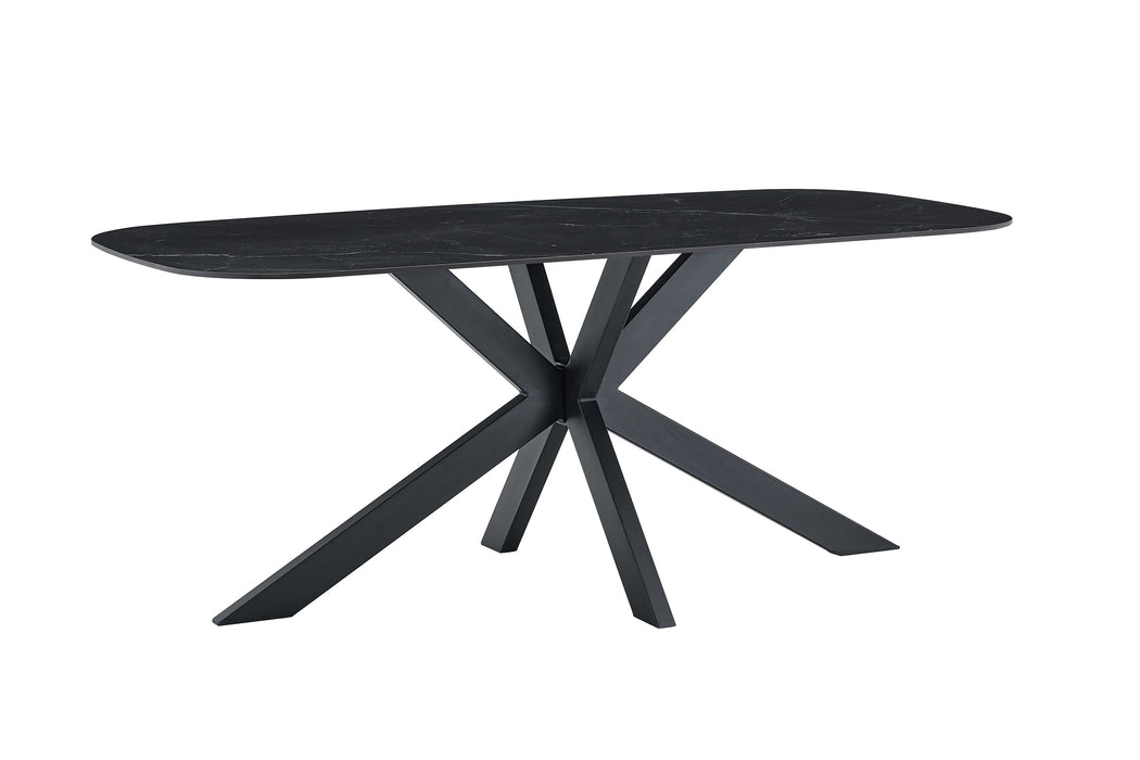 Eettafel VABRE Keramiek Zwart 180 cm