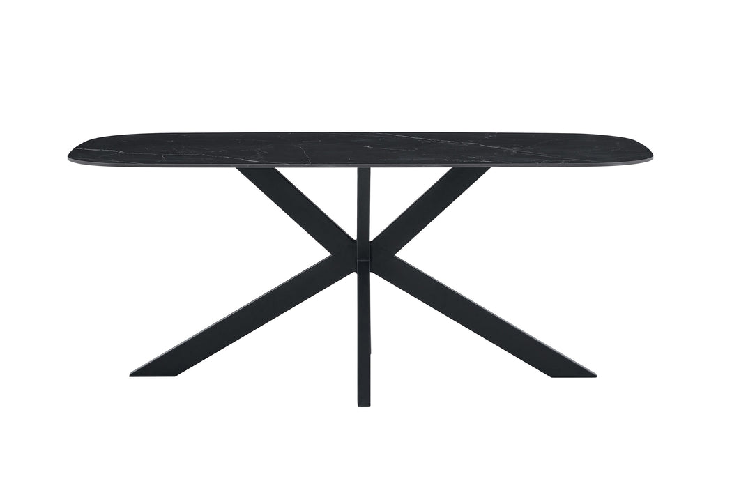 Eettafel VABRE Keramiek Zwart 180 cm