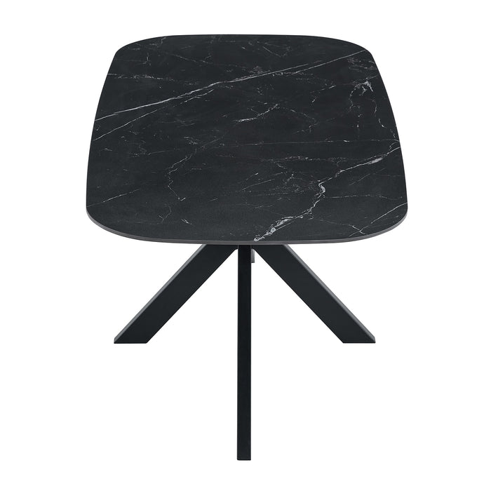 Eettafel VABRE Keramiek Zwart 180 cm