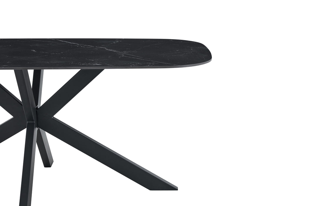 Eettafel VABRE Keramiek Zwart 180 cm