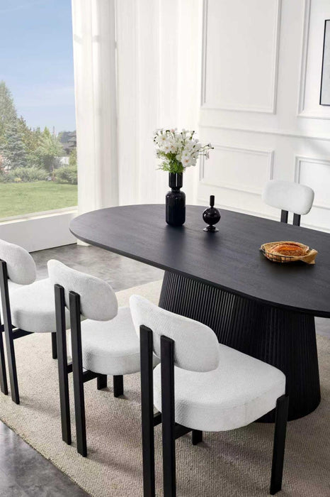 Japandi Eettafel Nizone Zwart 220 cm