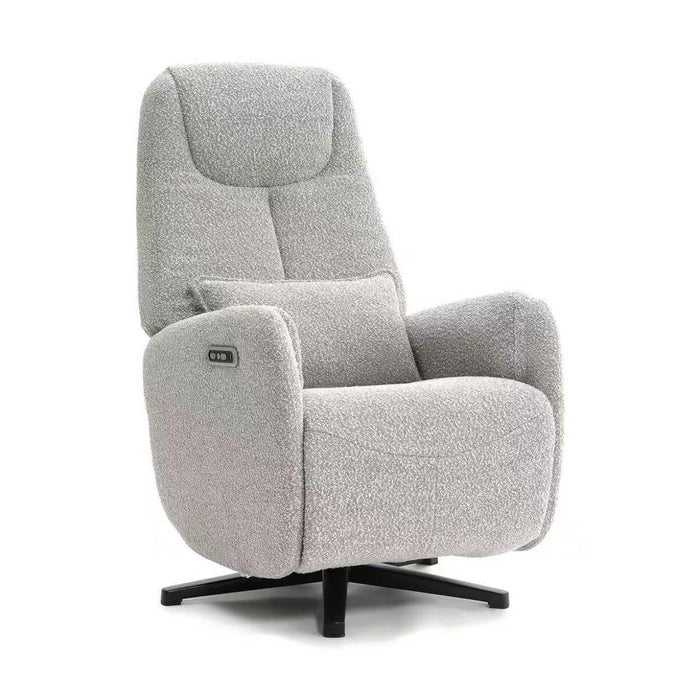 Elektrisch Relax Fauteuil Gervais Boucle Taupe