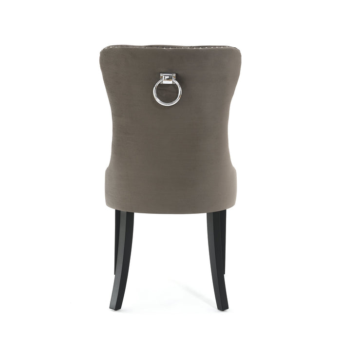 Eetkamerstoel Bains Velours Taupe Set van 2