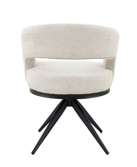 Chaise de salle à manger Japandi Belfort – Bouclé Stone