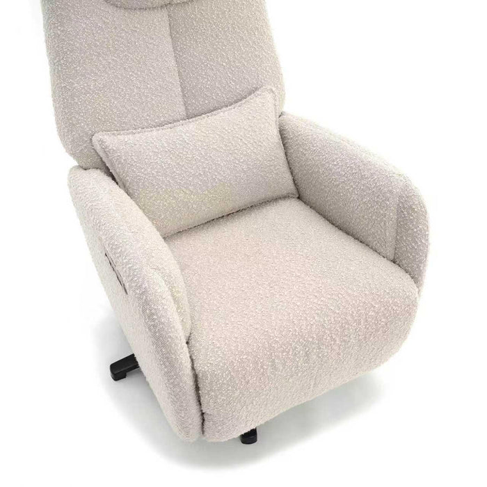 Elektrisch Relax Fauteuil Gervais Boucle Creme