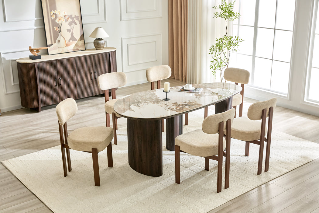 Eettafel CORCONE Organisch Keramiek 180 cm