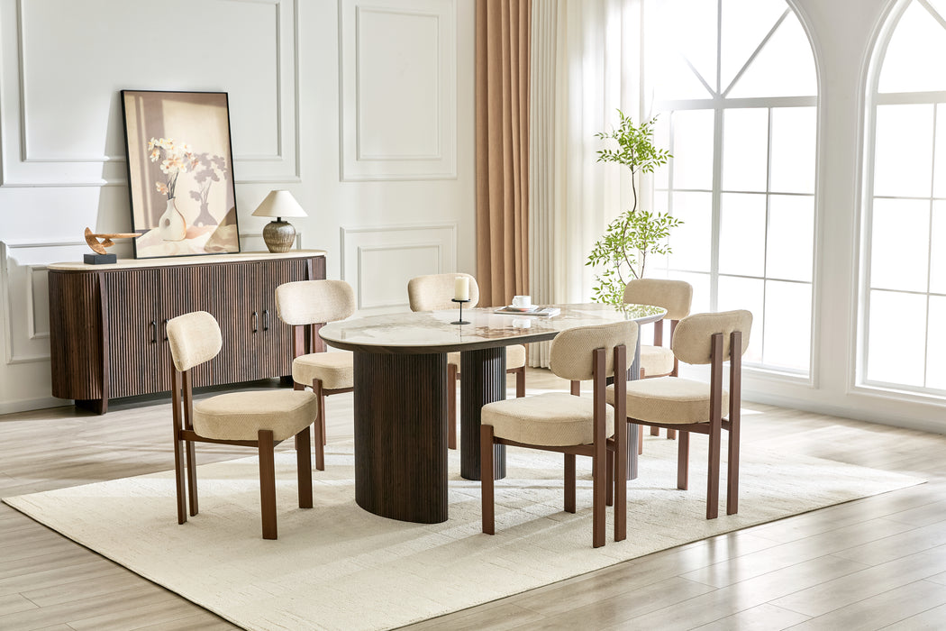 Eettafel CORCONE Organisch Keramiek 180 cm