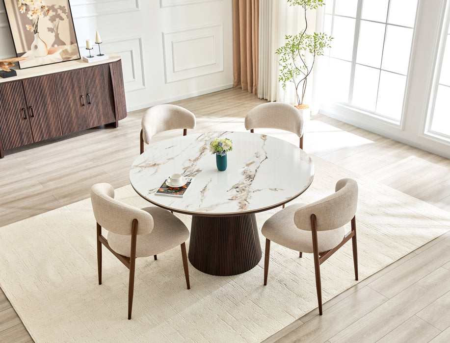 Eettafel GANIER Pandora Keramiek Rond 130 cm