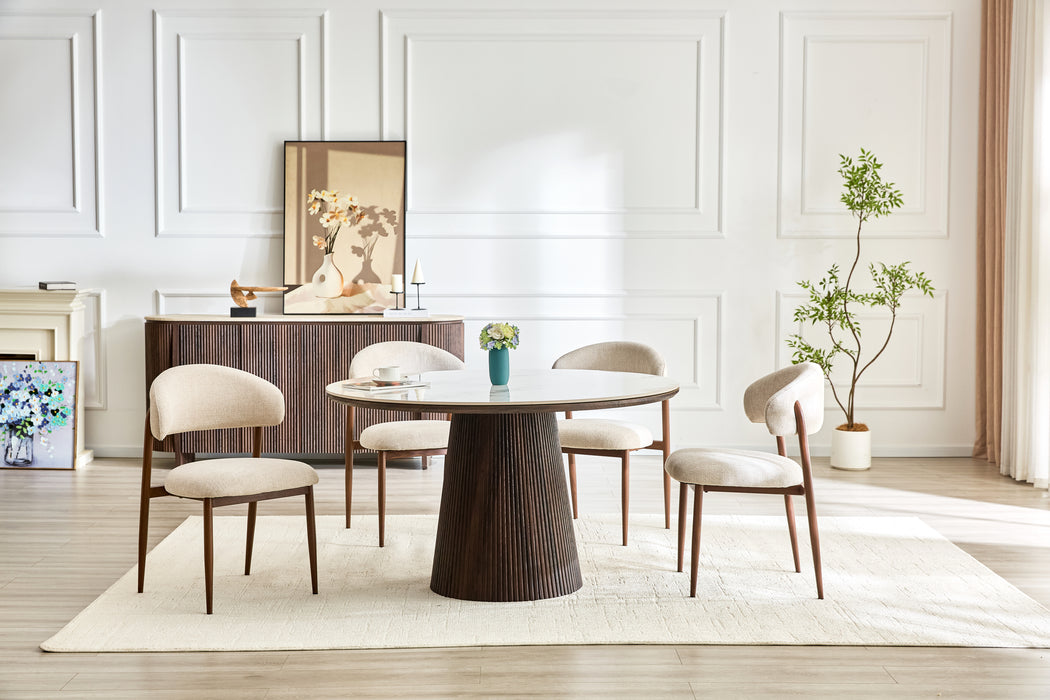 Eettafel GANIER Pandora Keramiek Rond 130 cm