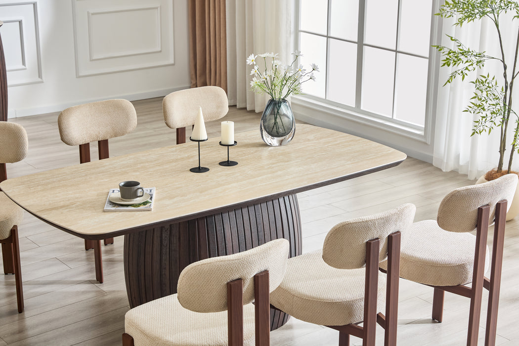 Eettafel LADOUR Keramiek Walnoot 160 cm