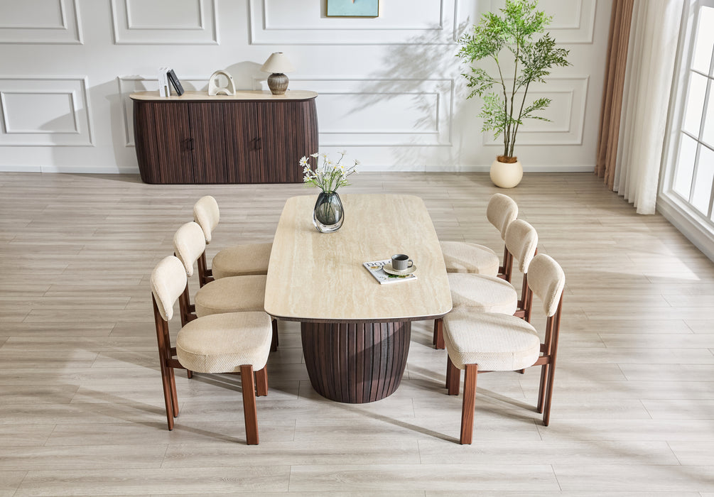 Eettafel LADOUR Keramiek Walnoot 160 cm