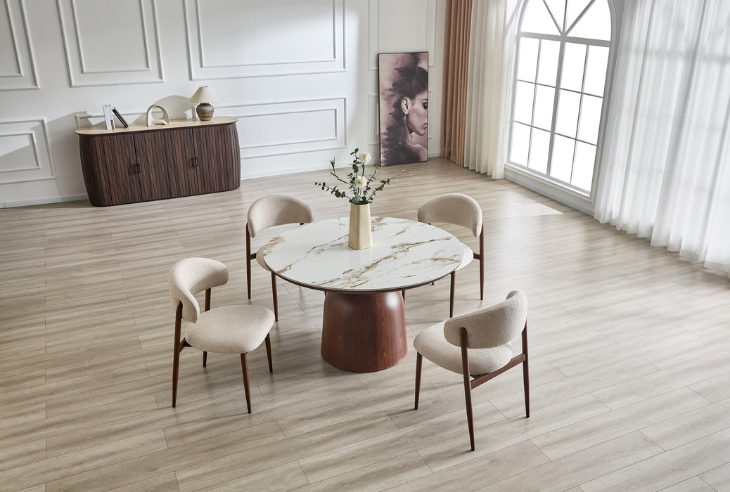 Table de salle à manger ronde MEDARD 130 cm Pandora