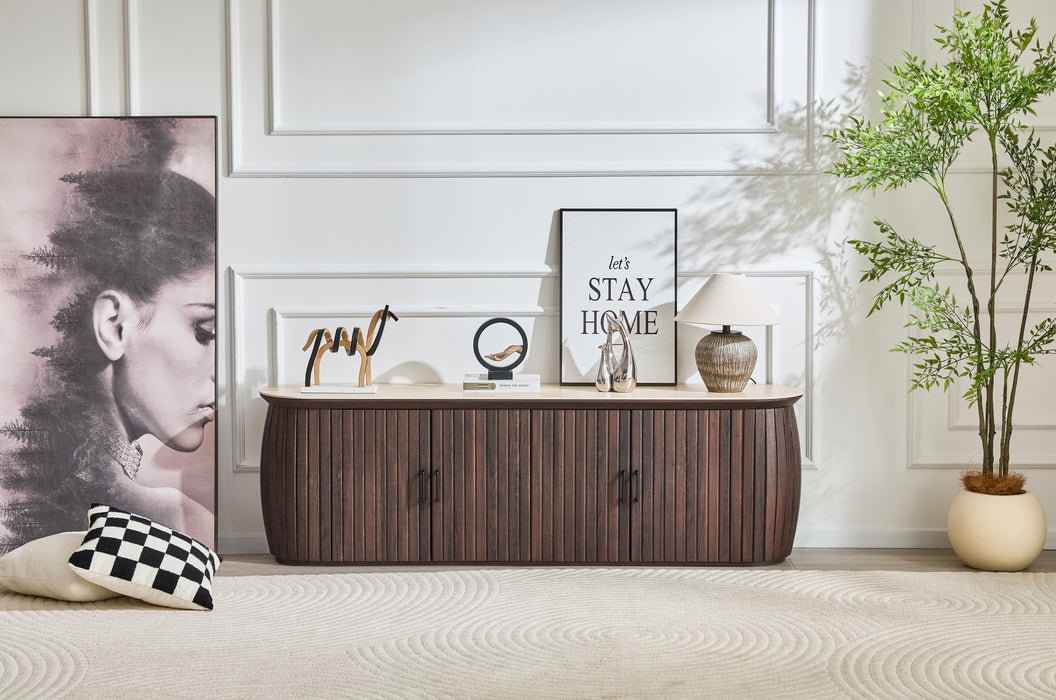 TV-meubel LADOUR Walnoot Keramiek 180 cm