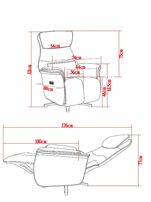 Fauteuil Relax Électrique Lin Floren Taupe clair